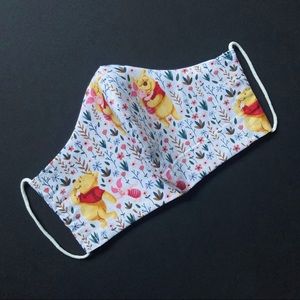 Winnie the Pooh Floral Face Mask w/ Filter Pocket